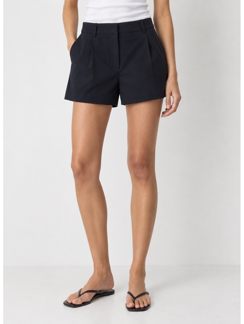 Zara Women’s Black High Waisted Tailored Shorts Size S Minimalist Office Chic